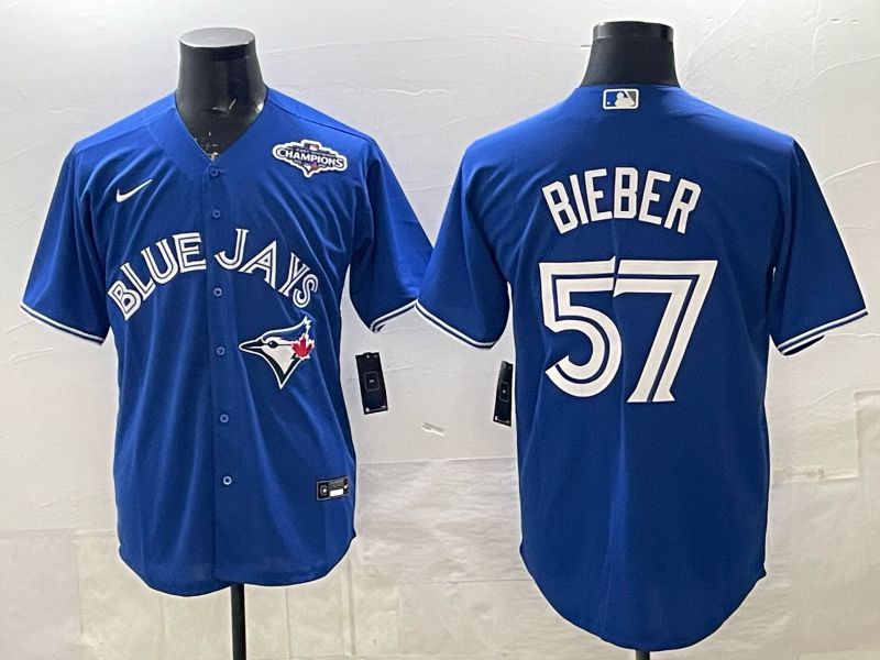 Men Toronto Blue Jays #57 Bieber Blue 2026 Nike Game MLB Jersey 005